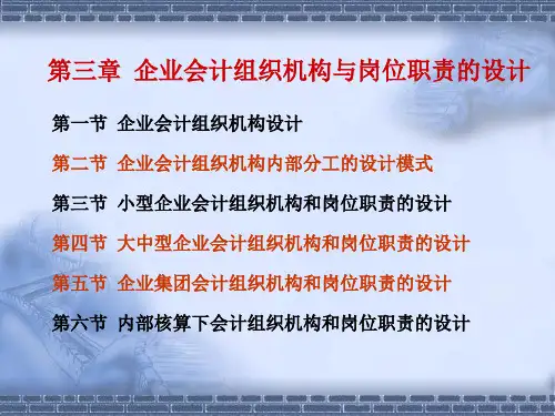 自考会计制度设计课件第三章