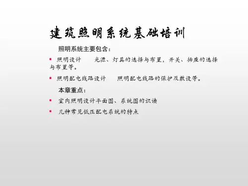 建筑照明系统基础培训