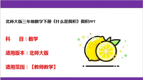 北师大版三年级数学下册《什么是面积》面积PPT