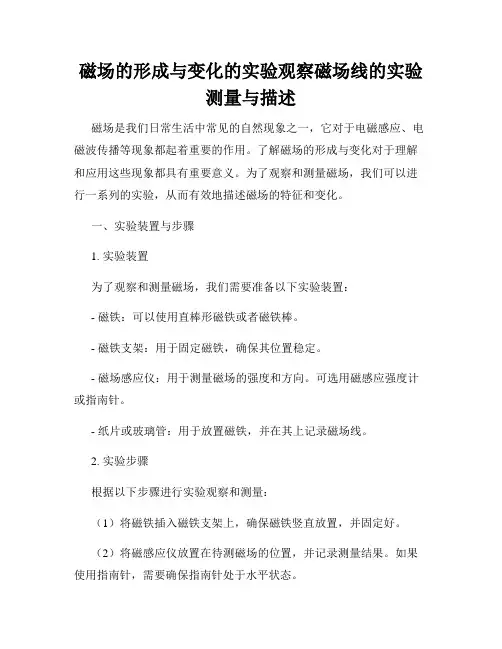 磁场的形成与变化的实验观察磁场线的实验测量与描述