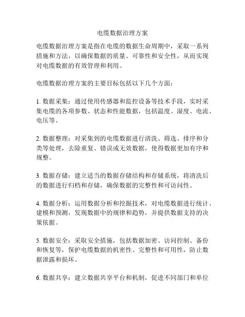 电缆数据治理方案