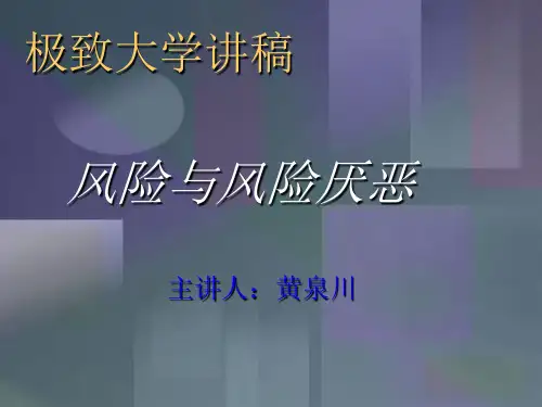 风险与风险厌恶