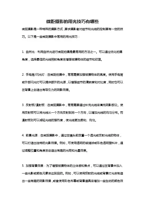 微距摄影的用光技巧有哪些