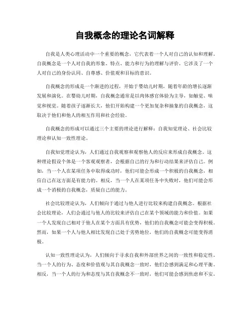 自我概念的理论名词解释