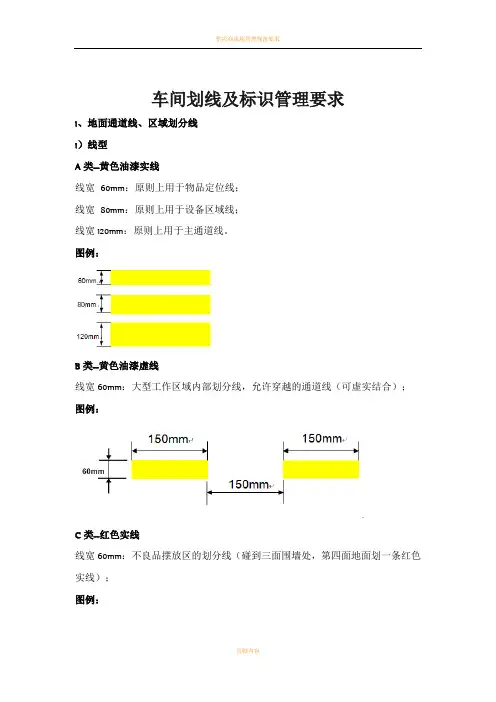 车间划线及标识管理要求