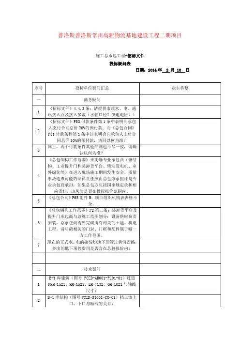 (江苏建设)普洛斯普洛斯常州高新物流基地建设工程二期项目