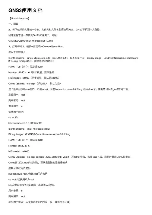 GNS3使用文档