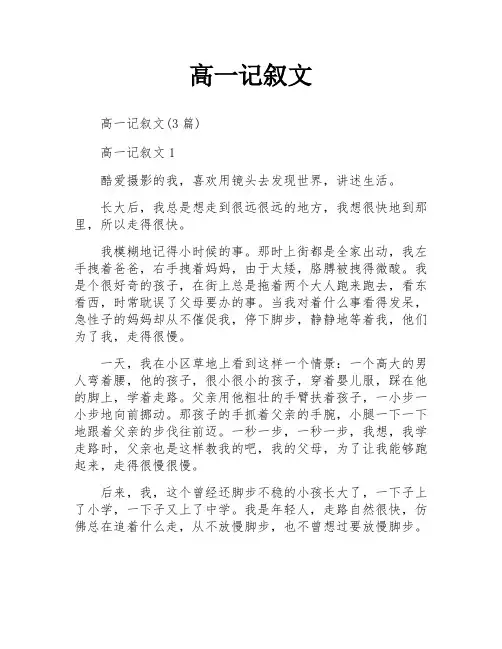 高一记叙文