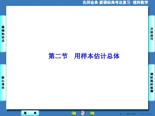 2016版高考数学大一轮复习课件：第9章-第2节用样本估计总体