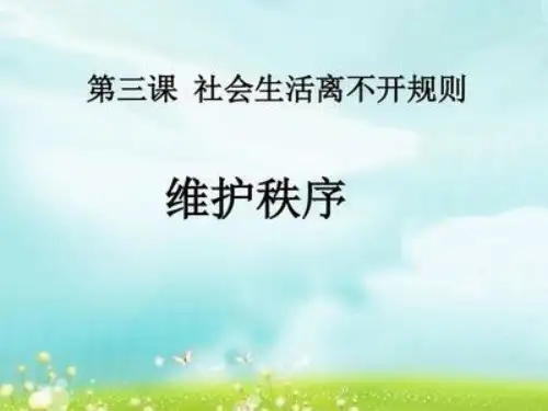 第三课《社会生活离不开规则》复习课件ppt（27张PPT29张PPT）