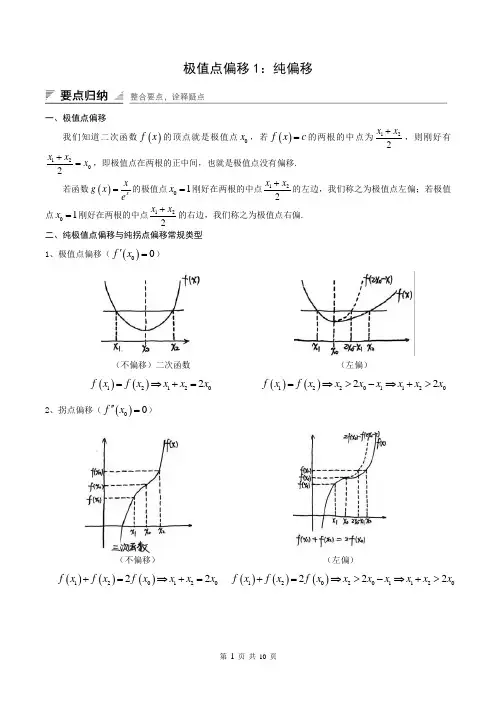 极值点偏移1：纯偏移(教师版)