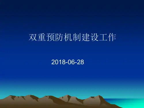 双重预防机制建设工作(企业版)