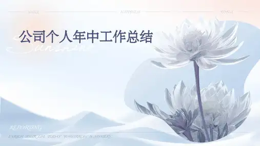 公司个人年中工作总结PPT