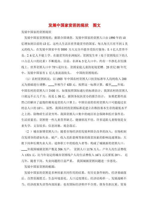 发展中国家贫困的现状  图文 