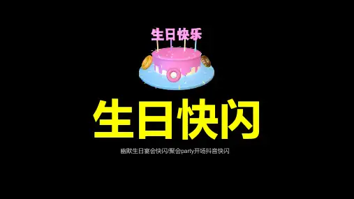 幽默生日祝福开场抖音快闪ppt