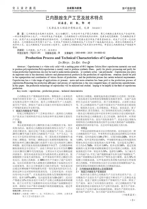 己内酰胺生产工艺及技术特点