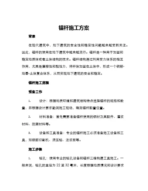 锚杆施工方案
