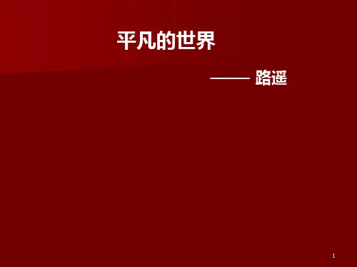 平凡的世界观后感ppt课件