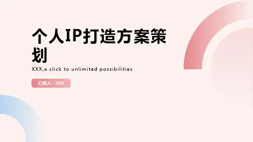 个人ip打造方案策划