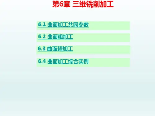 Mastercam X6应用与实例教程第6章 三维铣削加工
