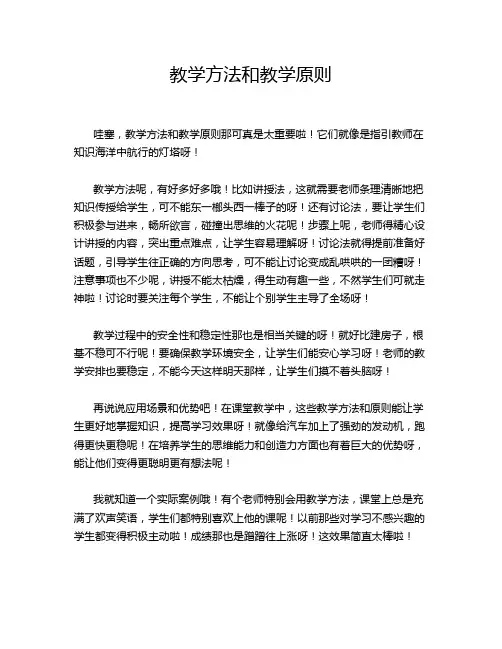 教学方法和教学原则