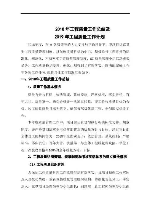 项目年度总结及计划案例