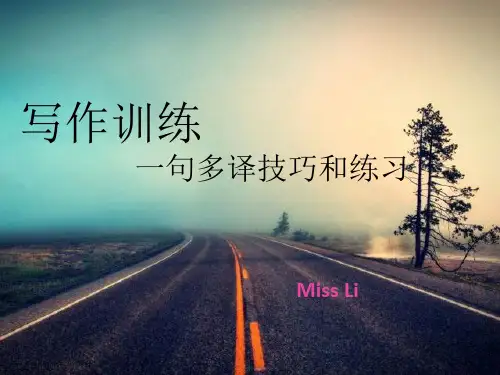 写作之一句多译