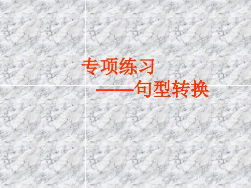 句型转换专项练习2