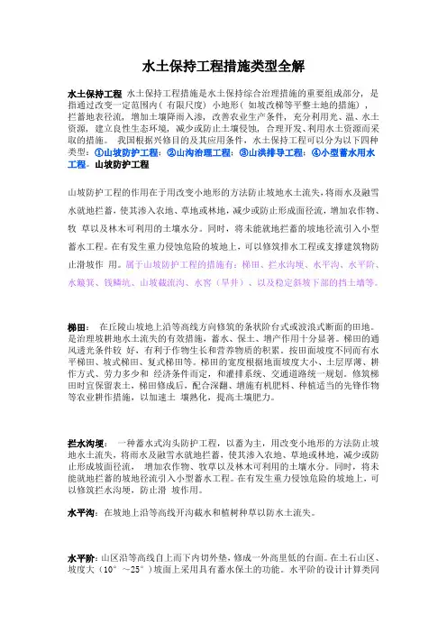 水土保持工程措施类型全解