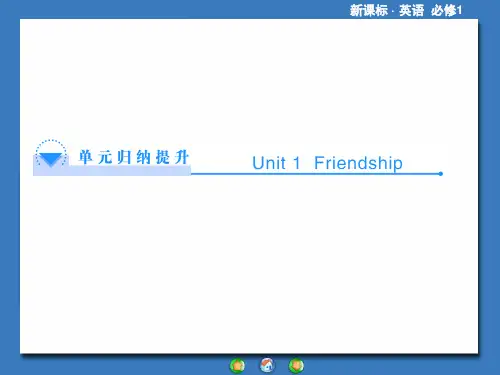 英语必修1人教新课标Unit1(河北)PPT-单元归纳