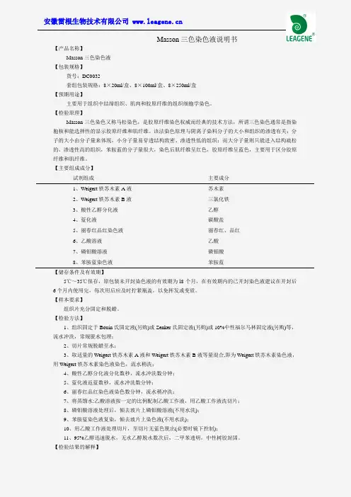 masson染色结果分析