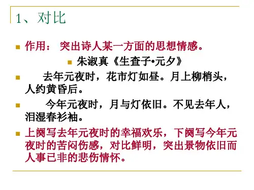 诗歌表达技巧之表现手法ppt课件