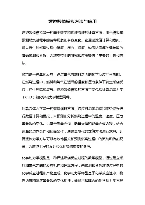 燃烧数值模拟方法与应用