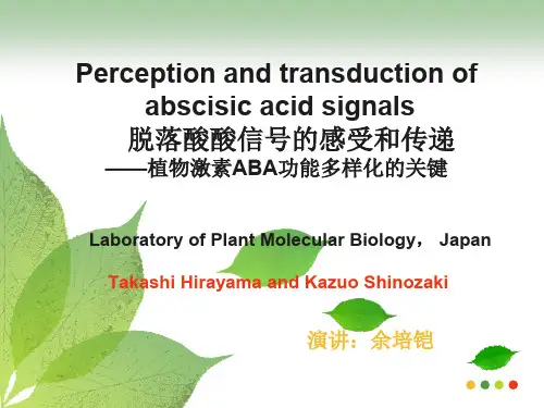 植物信号转导共54页文档
