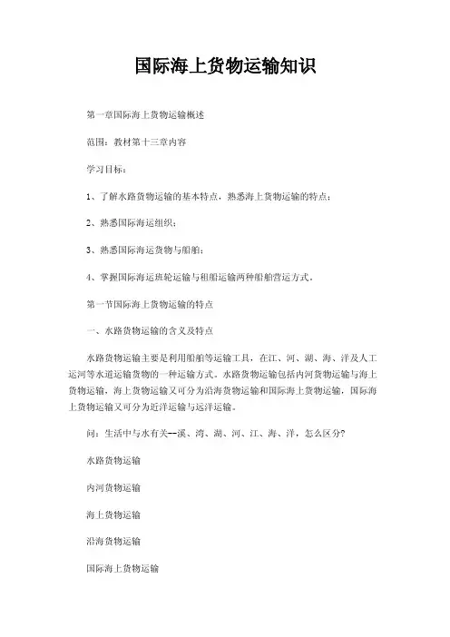 国际海上货物运输知识