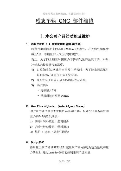 威志双燃料维修手册-中文1正文