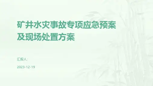矿井水灾事故专项应急预案及现场处置方案