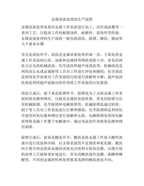 金属表面处理的生产流程