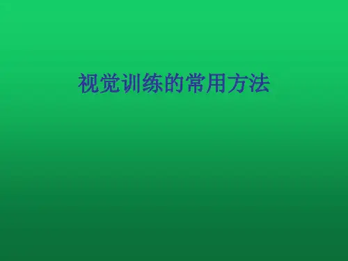 视觉训练的常用方法email