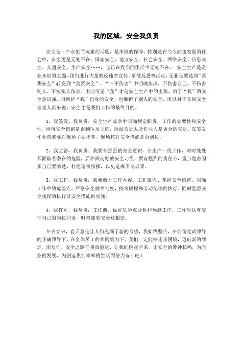 我的区域安全我负责