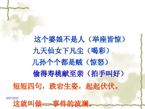 写事要有点波澜 ppt