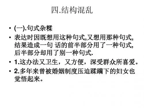 高考语文复习课件：表意不明和不合逻辑 (共18张PPT)