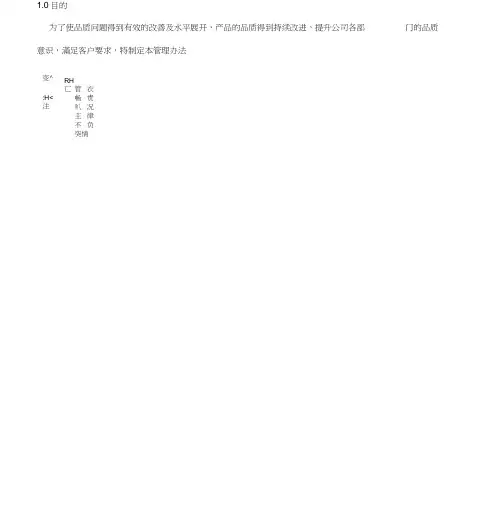 品质周例会管理办法