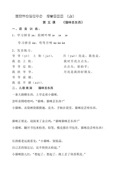 第五课 猫咪丢东西