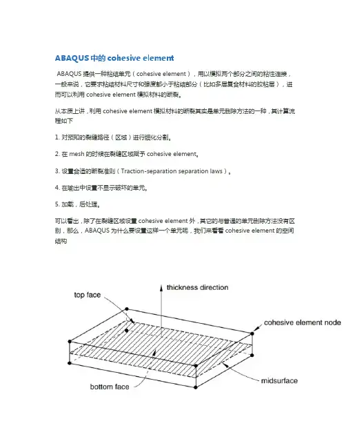ABAQUS中的cohesive