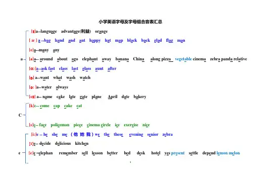 小学英语音标读音知识点归纳小结汇总新