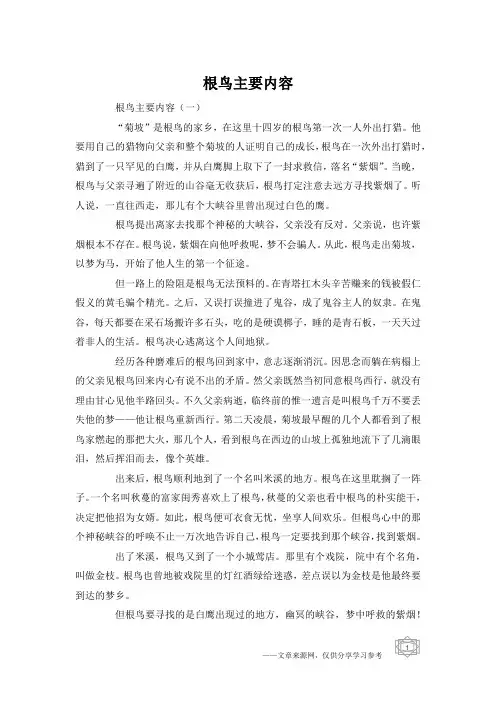根鸟主要内容