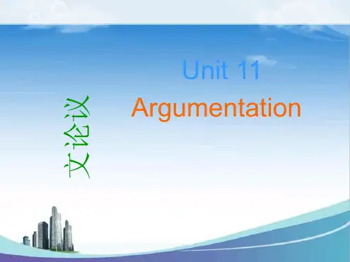 Unit 11 Argumentation