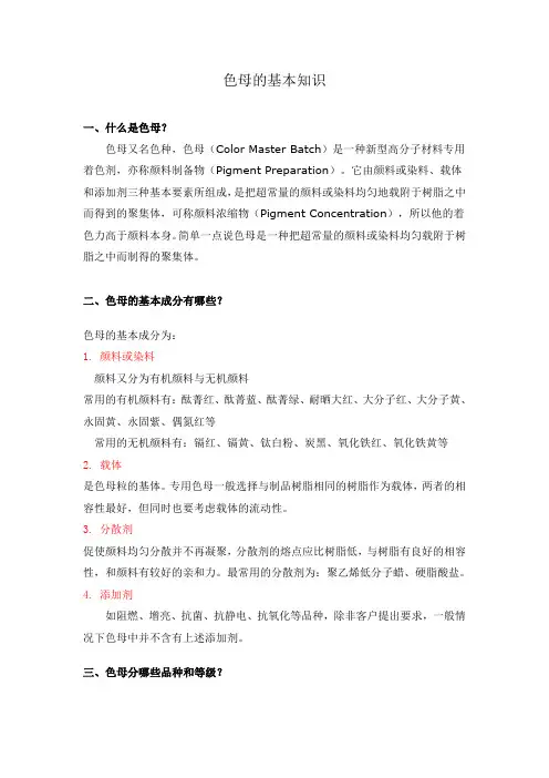 色母的基本知识