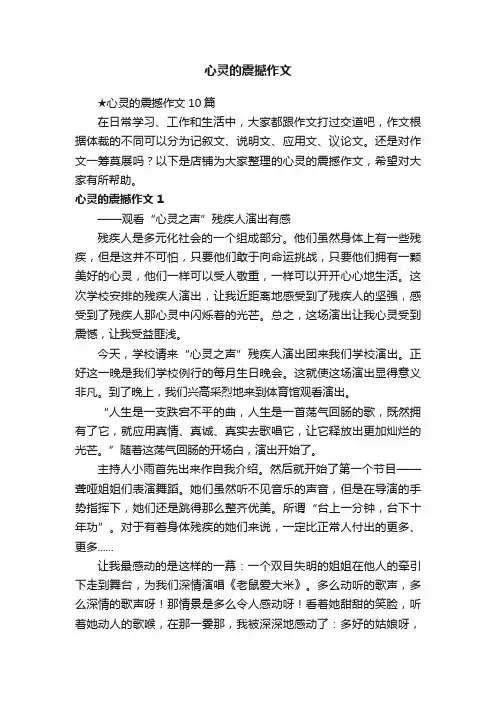 心灵的震撼作文